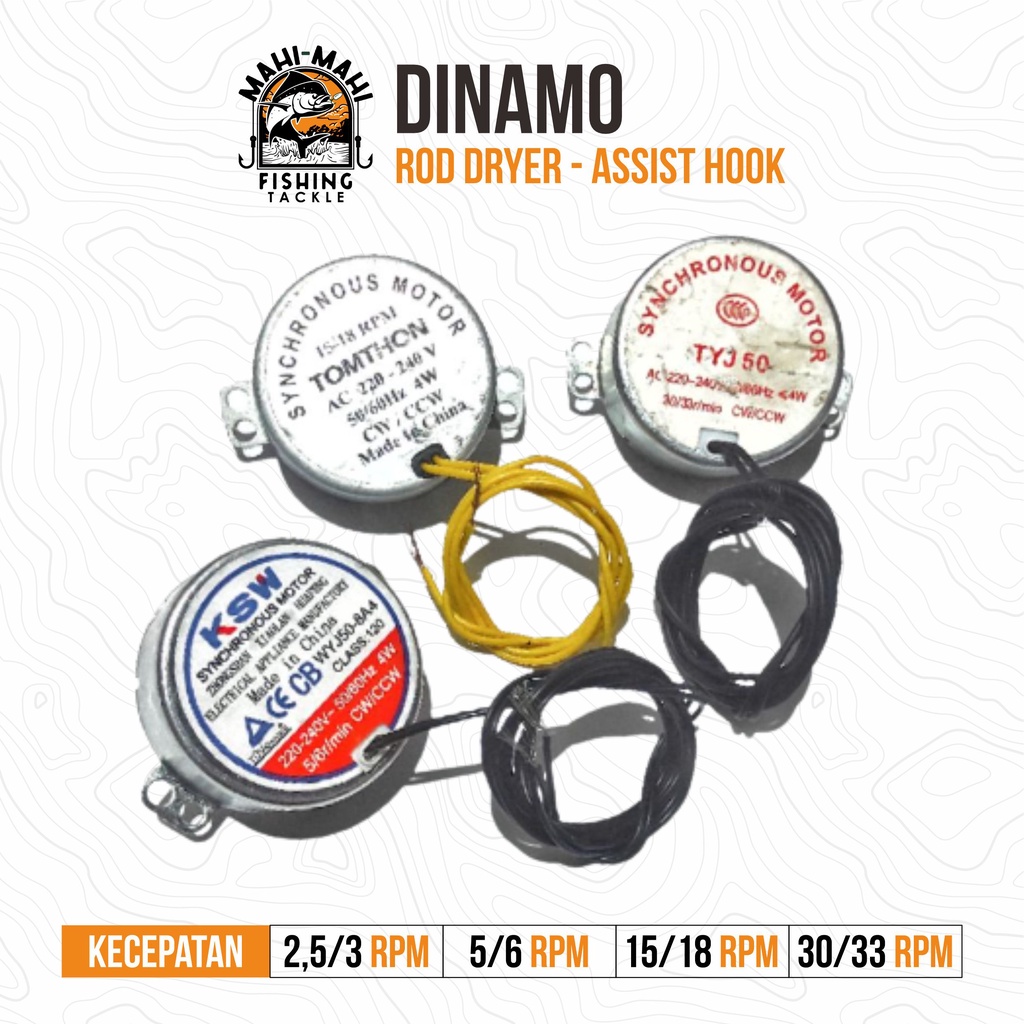 Dinamo 5 15 30 rpm Wrapping Joran Synchronous Motor