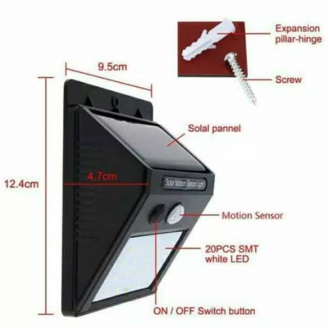 Lampu taman solar cahaya matahari..sensor gerak
