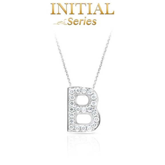 Liontin Berlian 18K Inisial / Huruf B (Exclude Rantai Kalung) Swan Jewellery