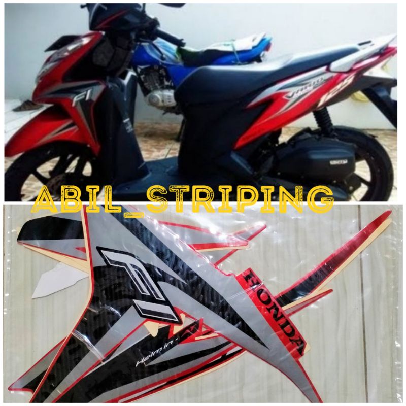 Promo striping Vario 125 old tahun 2013 warna merah