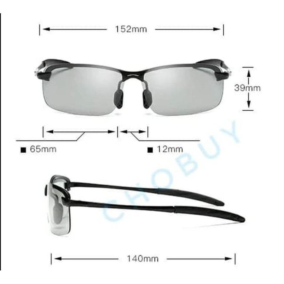 Original Sunglass Fotosensitif Berubah Warna Kacamata Hitam Anti Radiasi UV Komputer Photochromic