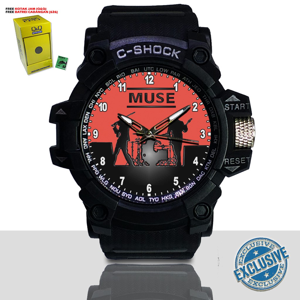 (EXCLUSIVE ) JAM TANGAN MUSE WATER RESIST FREE BOX DAN BATREI - NO.1