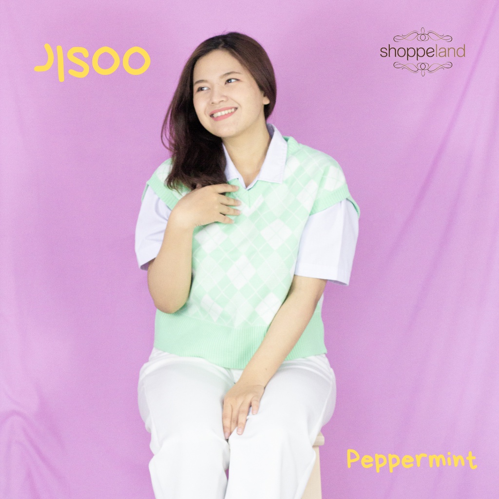 NEWSHOPPELAND - JISOO VEST DIAMOND PREMIUM