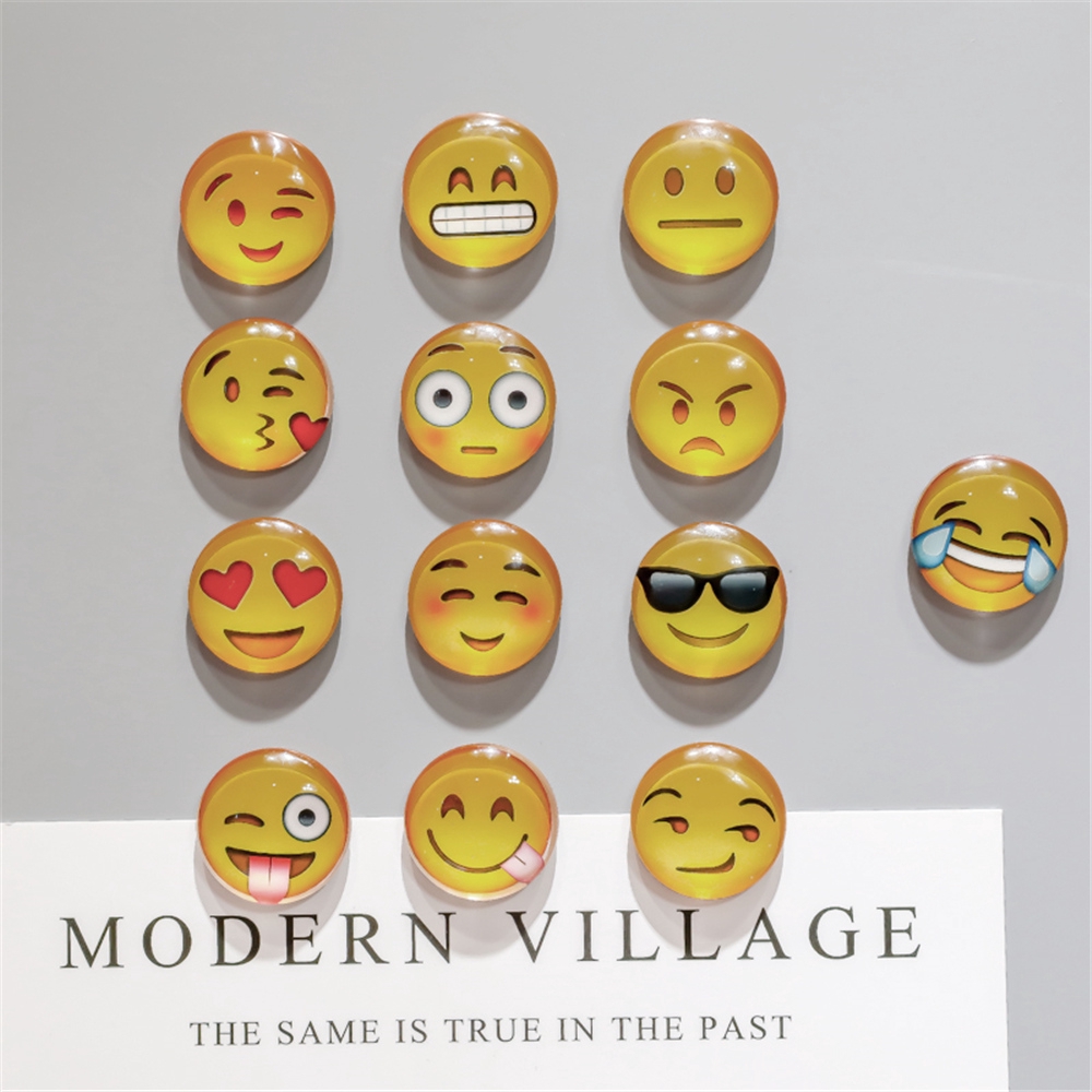 Bayar Di Tempatsu 12pcs Set Stiker Kulkas Desain Emoticon