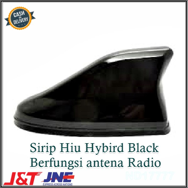 Antena Sirip Hiu Hybrid Hitam / Black JS Racing - Shark Fin Antena Hybrid Terbaru COD
