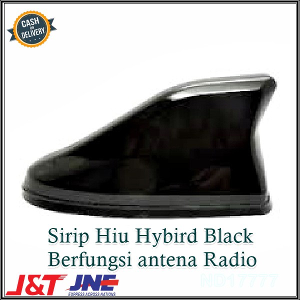 Antena Sirip Hiu Hybrid Hitam / Black JS Racing - Shark Fin Antena Hybrid Terbaru COD