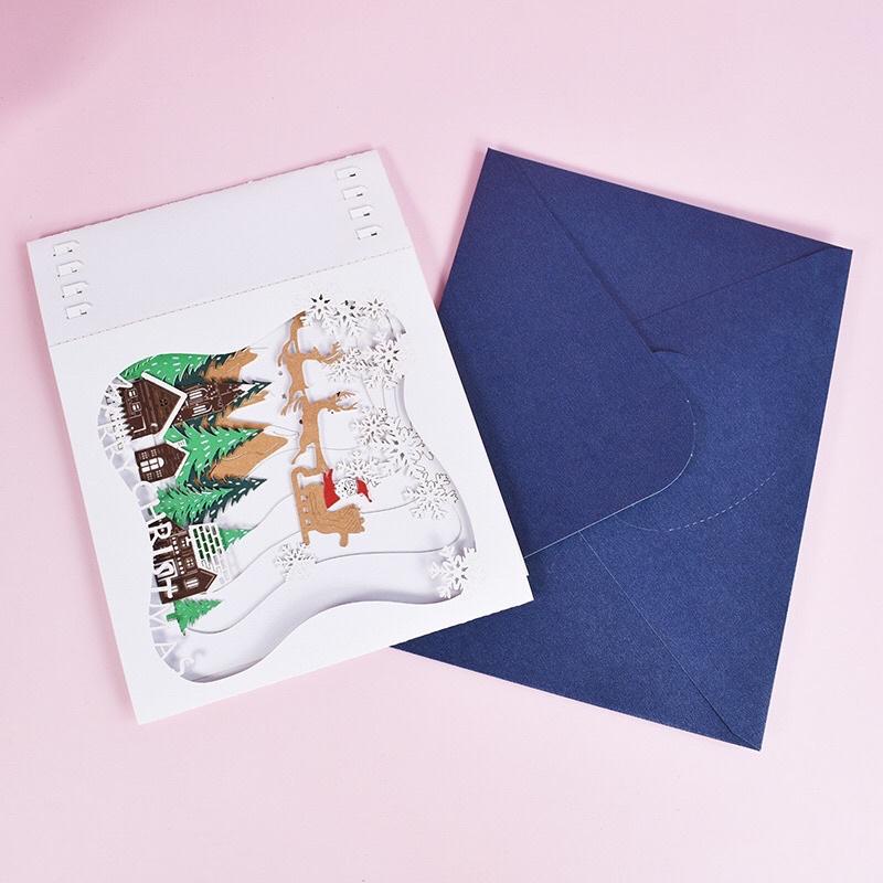 

Kartu Natal 3D Christmas Card Pop Up Greeting Premium best seller