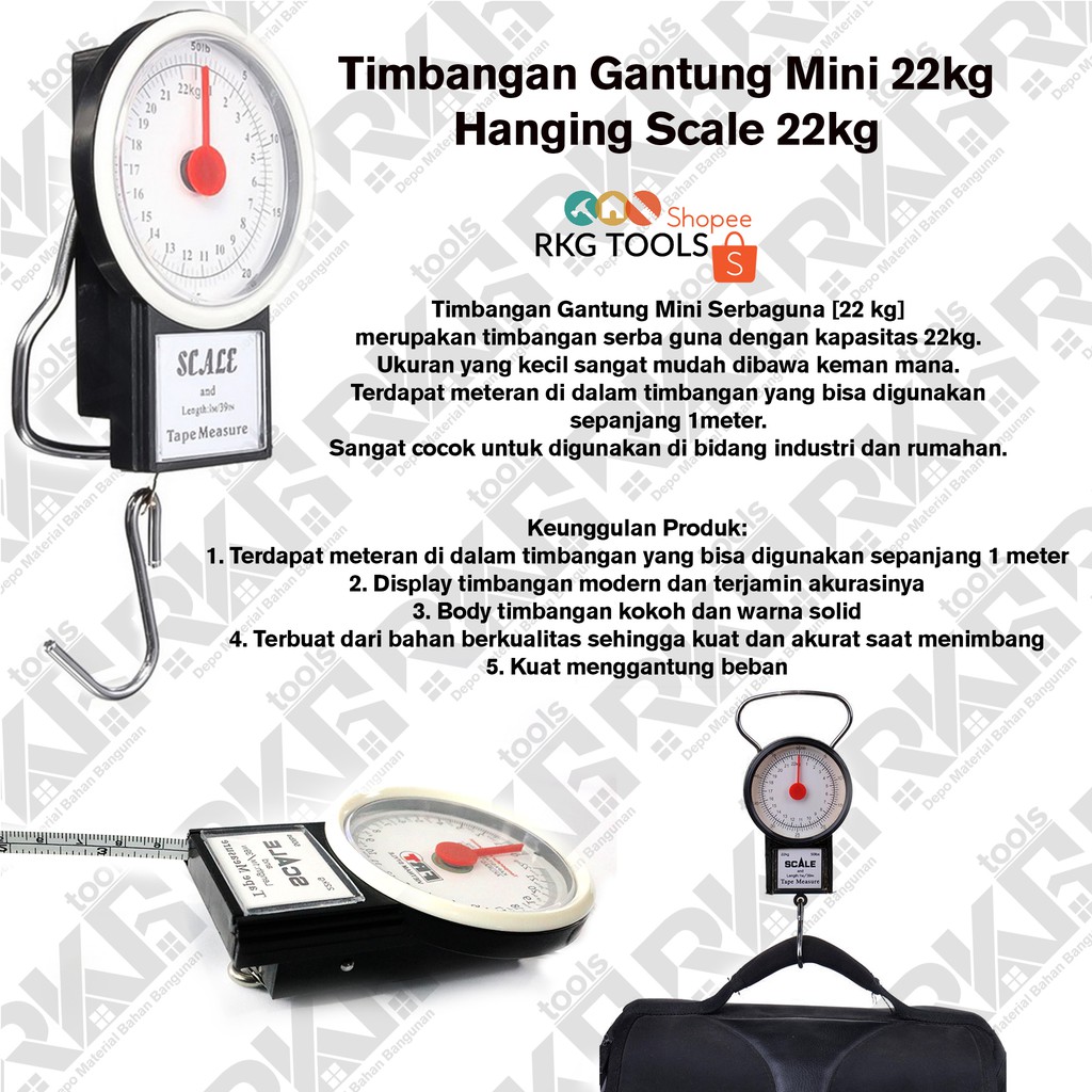 Timbangan Gantung Mini 22kg | Hanging Scale 22kg