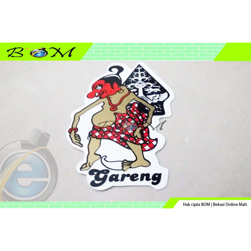 

sticker stiker gambar karakter wayang kulit gareng