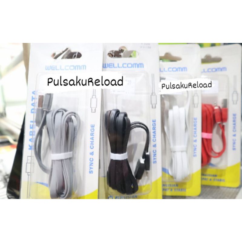 Kabel Charger Data Iphone Merk Wellcomm (Fast Charging)