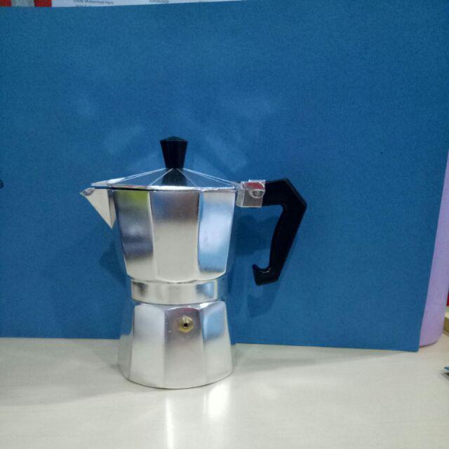 Coffee Pot /teko Kopi/ Espresso Pot /moka Pot Alumunium 3 Cup Ekonomis