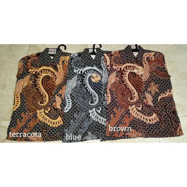 Termurah Kemeja Batik Semi Sutra Pria Lengan Panjang