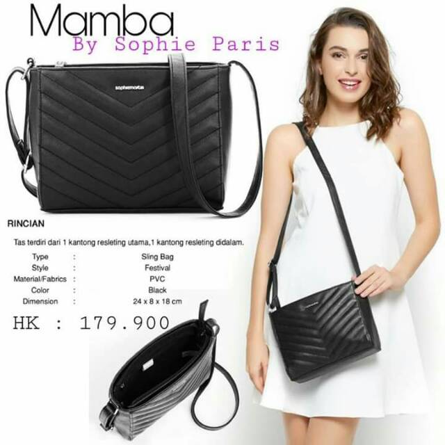 Tas Sophie Martin tas selempang tas hitam tas promo