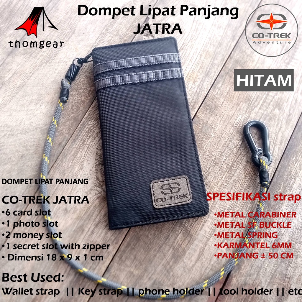 Thomgear Dompet Lipat Panjang Outdoor Cotrek Jatra Forest Equator Tali Dompet