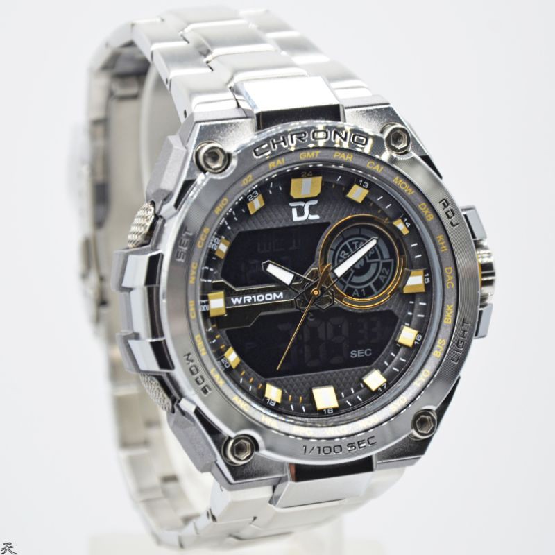 Jam Tangan Pria Digitec Collection 5010 Original Anti Air Up To 100 M Sporty Stainless Steel