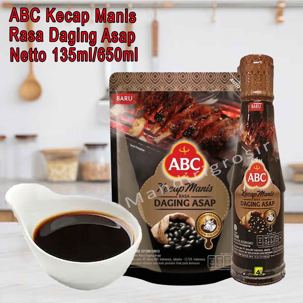 Kecap Manis *Kecap ABC * Rasa Daging Asap * 135ml * 650ml