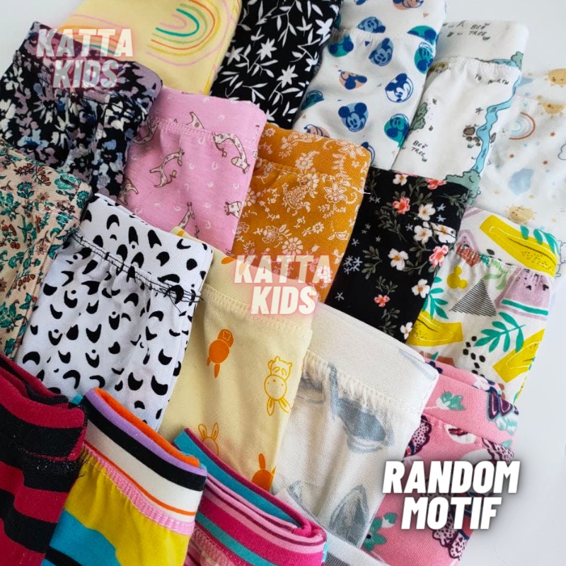 Leging anak Legging anak perempuan Polos dan Motif Usia 1-10 Tahun