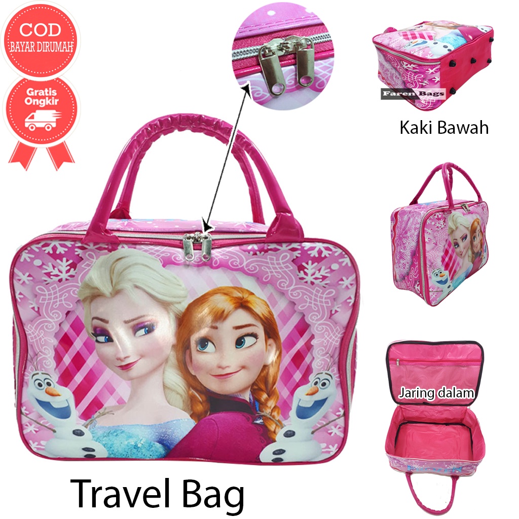 Travel Bag Karakter Waterproof Ukuran 40cm (Tebal 1kg=2pcs)