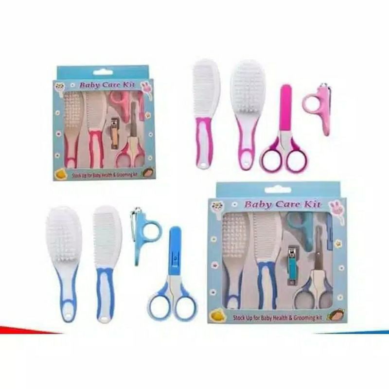 MOMS_ Baby Care Manicure Kit Set Perlengkapan Perawatan Gunting Kuku Sisir Bayi 6 in 1