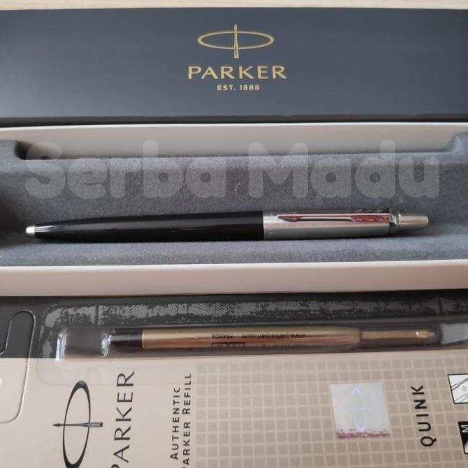 

Paket 1 Klik: 1pcs Parker Jotter Black Ballpoint+1pcs Refill Ballpoint