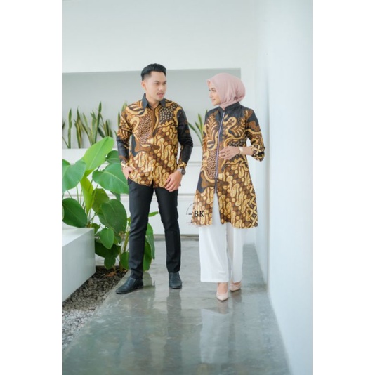 BATIK COUPLE ATASAN MODERN KOMBINASI MOTIF SAKURA| SERAGAM KERJA | M-L-XL-XXL-XXXL