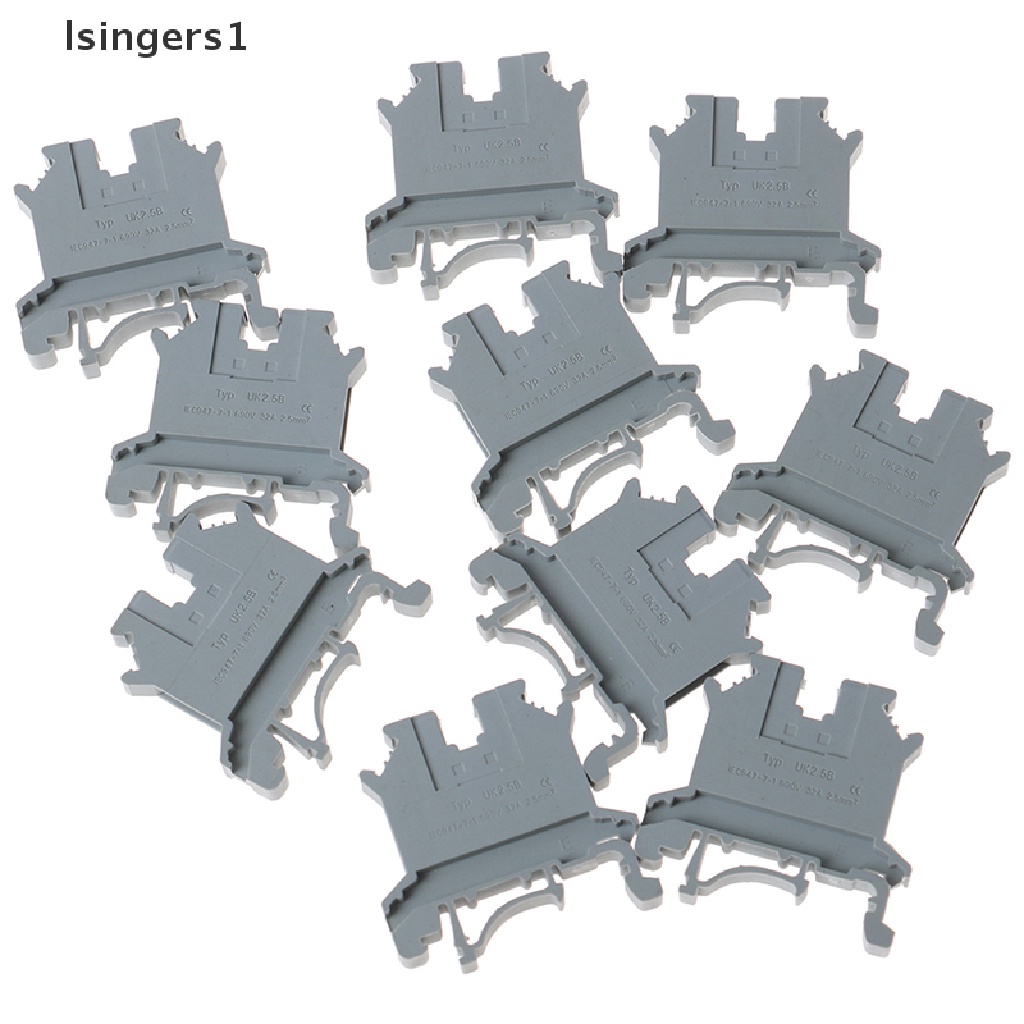 (lsingers1) 10pcs Terminal Block Rail Mount Panel Universal UK 2.5B 32A