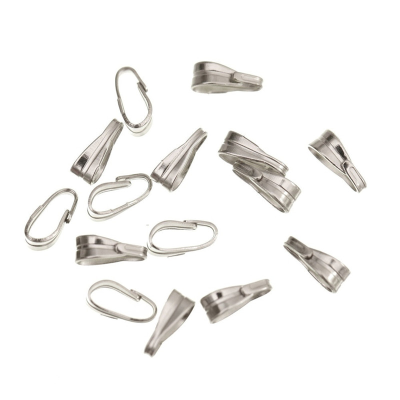 Wholesale 100pcs Bail Connectors Silver/Gold/Bronze Tone Copper Necklace 6mm