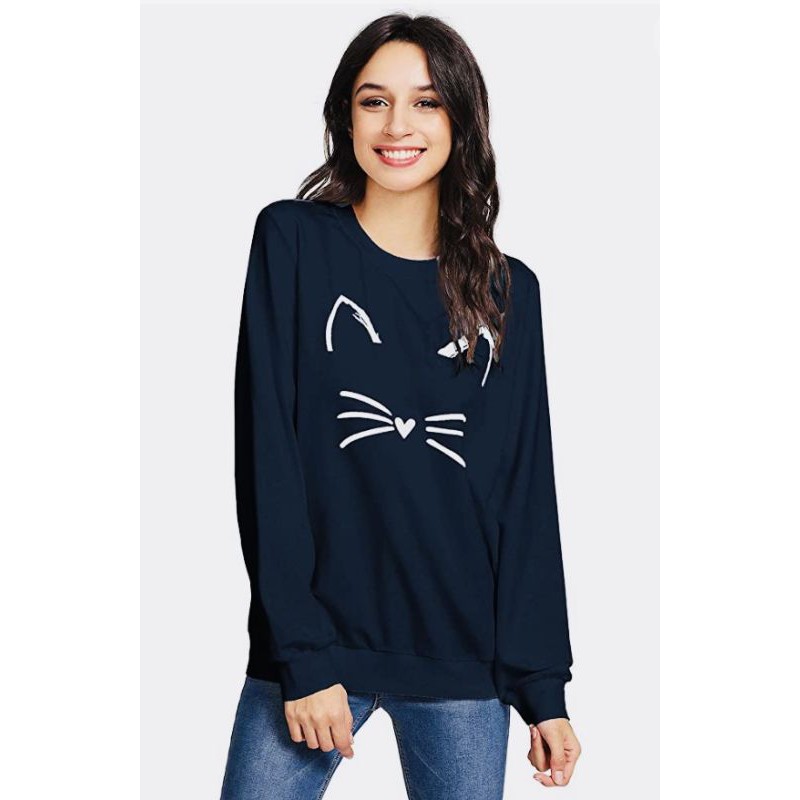 CREWNECK SWEATER PLAYING CATS '