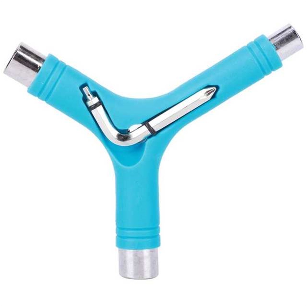 QUINTON Professional Y-Wrench Outdoor Sports Adjusting Y-tool Screwdriver Socket Roller Skate All-in-one Skateboard Heavy Duty Wrench Multi-functional Y-Type Skate Tool/Multicolor