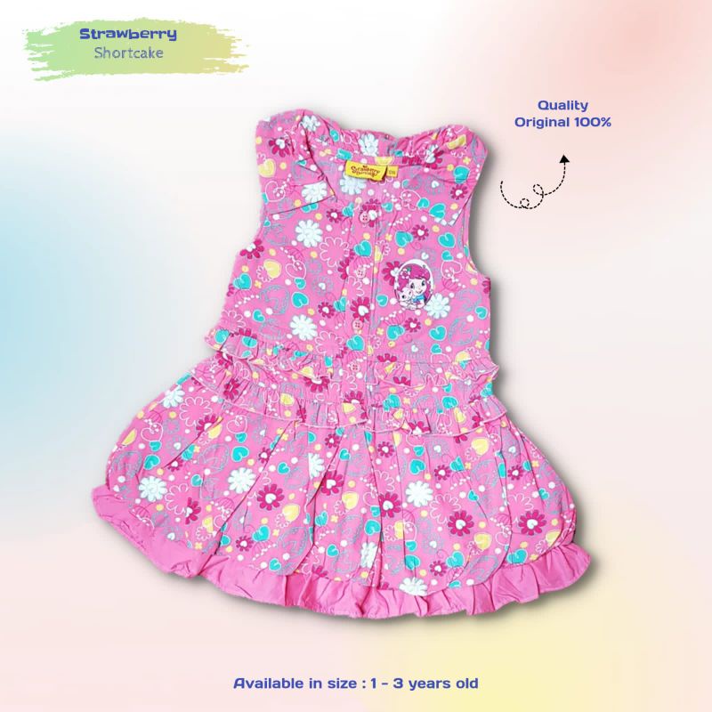 Dress Anak Perempuan Original  Strawberry Shortcake ST014