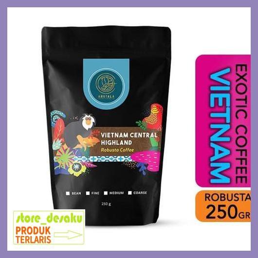 

57Ryr68- Arutala Kopi Vietnam Central Highland Robusta 250 Gram - Biji 4E57Edu-