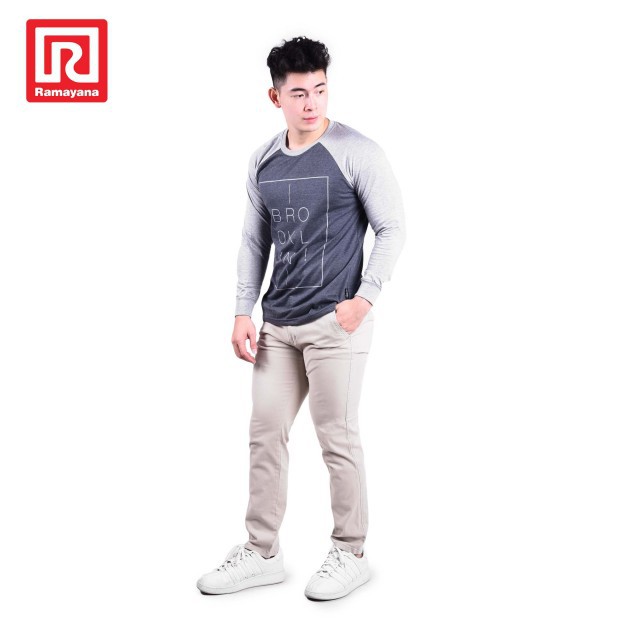 Ramayana A X Celana  Chinos  Panjang Pria  Beige Shopee  