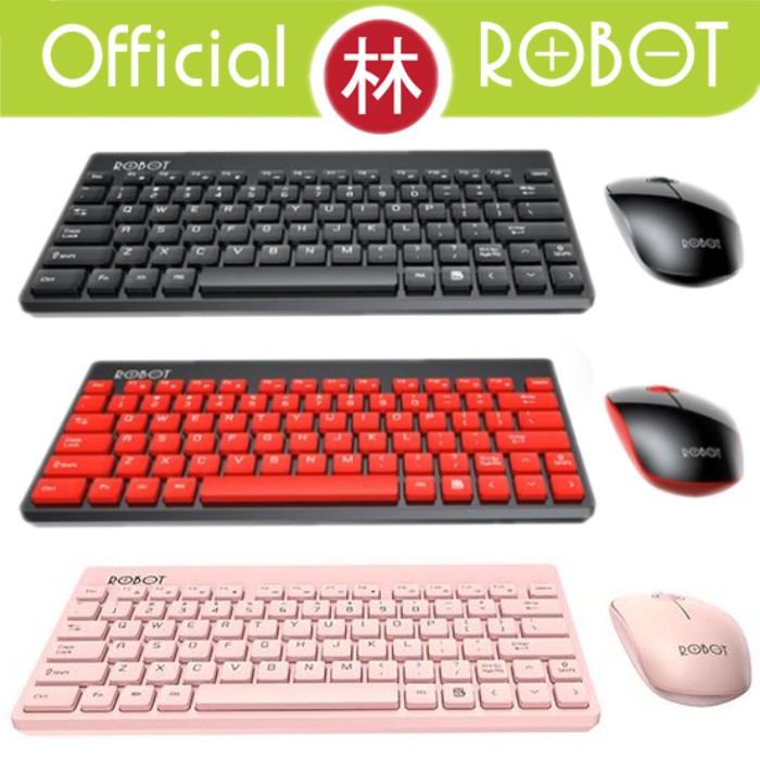 Robot KM3000 Portable Mini Wireless Keyboard &amp; Mouse Combo