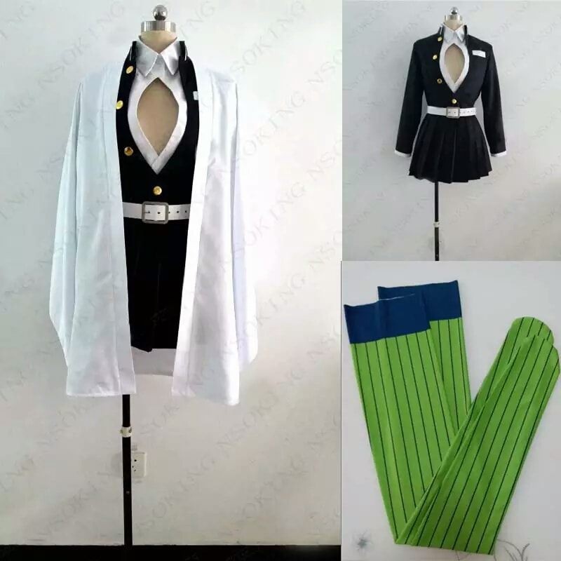 【QTakasi】COSTUME COSPLAY MITSURI KANROJI KIMETSU NO YAIBA HAORI YUKATA KIMONO