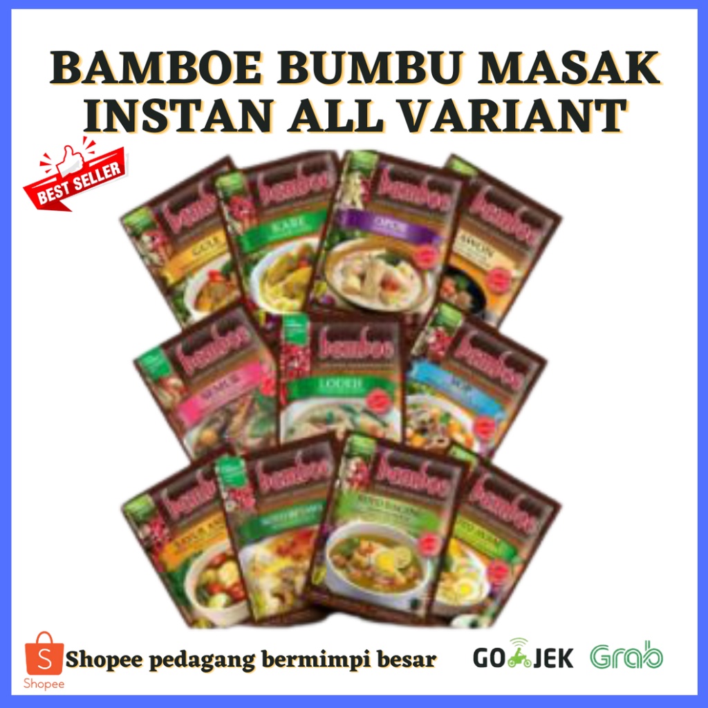 Bamboe Bumbu Masak Instan/ Bumbu Masak Bamboe all Varian/ Bamboe Bumbu Racik/ Bamboe Bumbu Dapur