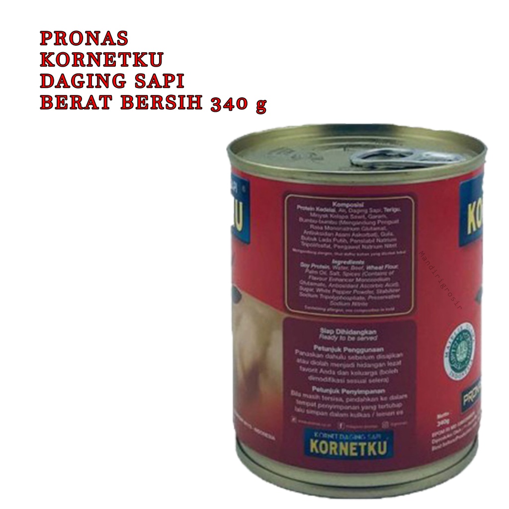 Kornet Daging Sapi * Pronas * Kornetku * 340 G