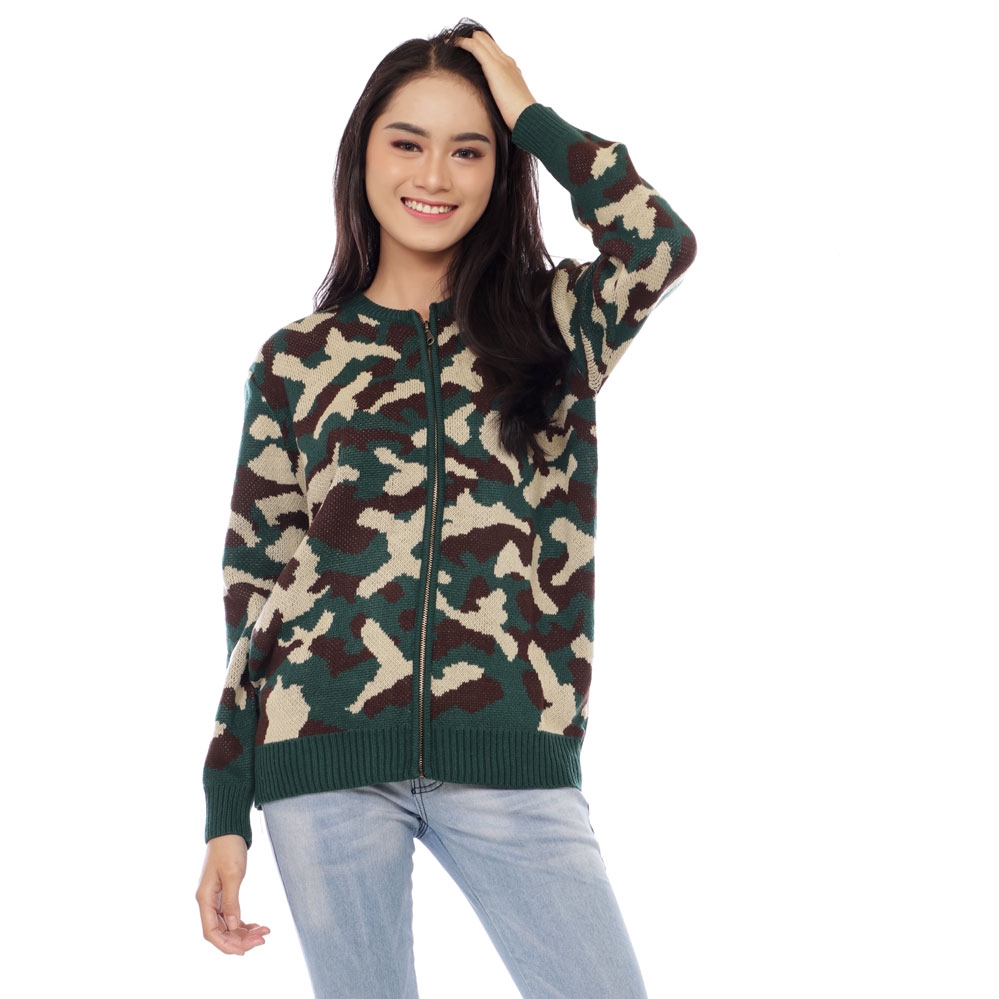 Army Look Military Fashion Jacket | Jaket Army Rajut Unisex