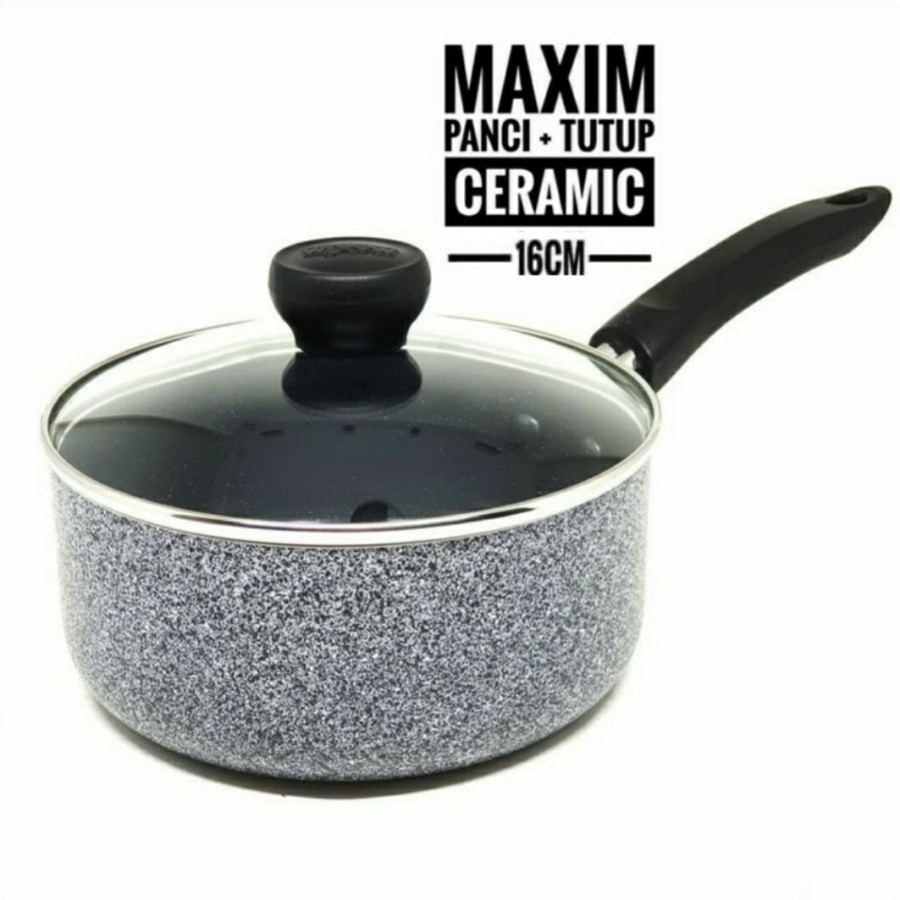 MAXIM NEOSTONE Sauce Pan Anti Lengket Marble Ceramic 16 cm - Sauce Pan 16 cm