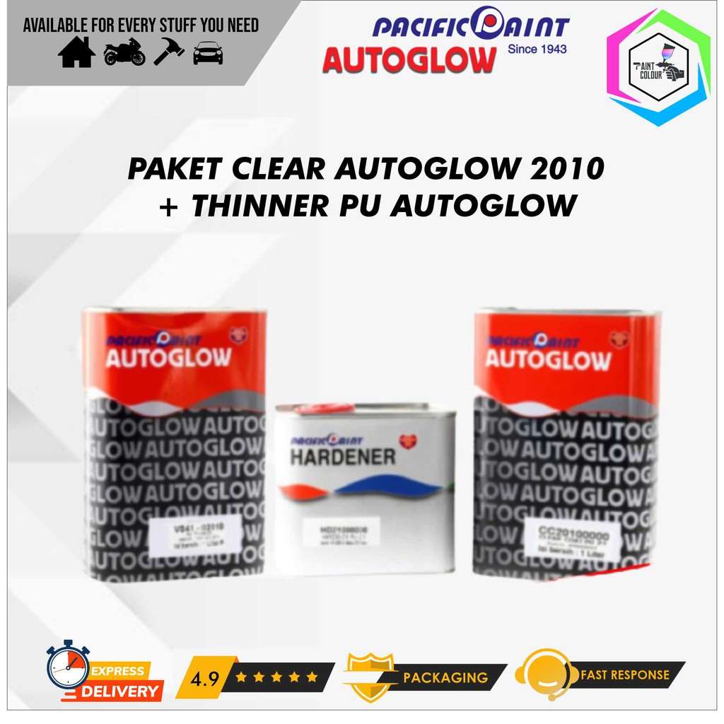 Paket Clear Coat Autoglow 2010 + Thinner Autoglow PU