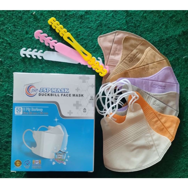 (PROMO) MASKER DUCKBILL WARNA JSP MIX/ ISI 50PCS FREE KONEKTOR