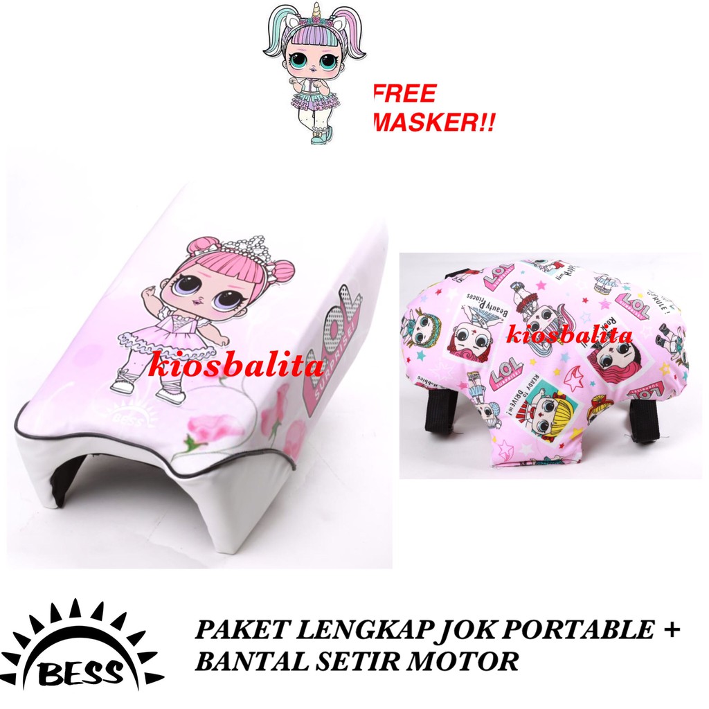 FREE MASKER&amp;BUBBLE WRAP!! PAKET JOK PORTABLE KURSI BONCENGAN MULTIFUNGSI MATIC&amp; BEBEK + BANTAL SETIR