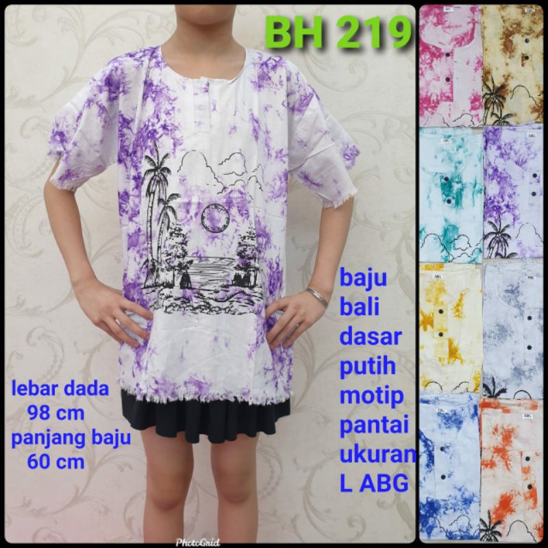 tokoabelgrosir BH219 baju bali pantai dasar putih