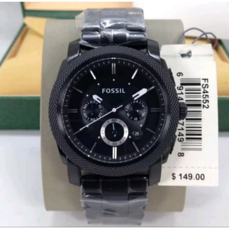 Jam Tangan Fossil FS 4552 FS4552 Black 42mm Original Fullset