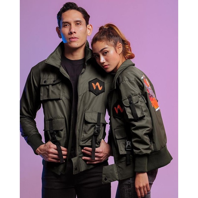 D31Y56 Jaket Bomber Dogo Flight - Iwearzule - S U65013Et