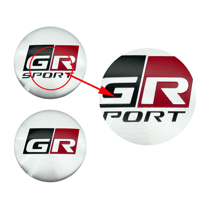 4pcs Stiker Emblem Logo GR Sport Untuk Mobil Toyota TRD Sport C-HR RAV4 Camry Corolla