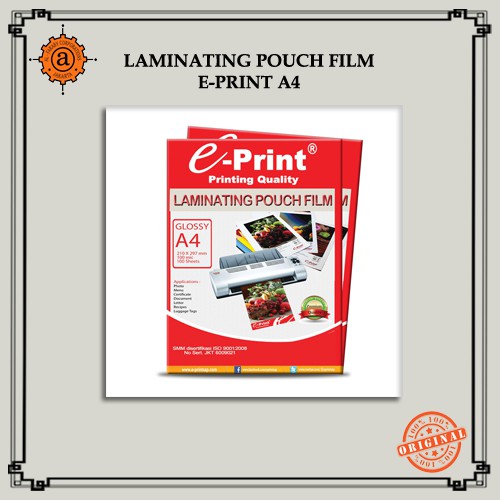 

Kertas Laminating Pouch Film A4 E-Print