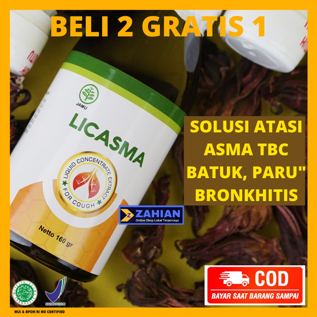 LICASMA Madu herbal obat asma, 100% Original sesak nafas, batuk berdahak Bronkhitis tenggorokan Ispa-2