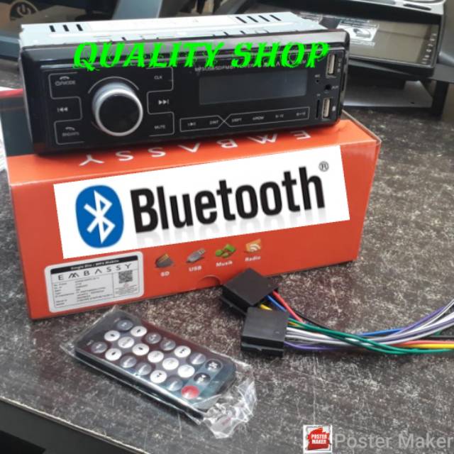 Tape mobil Bluetooh usb sd radio Embassy semua fasilitas bisa di control lewat hp android