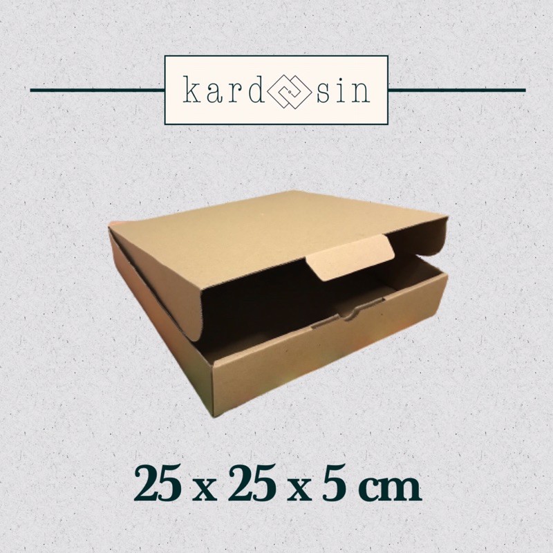 KARDUS PACKING PIZZA BOX MAILER DIE CUT KARTON COKLAT PACKAGING POLOS