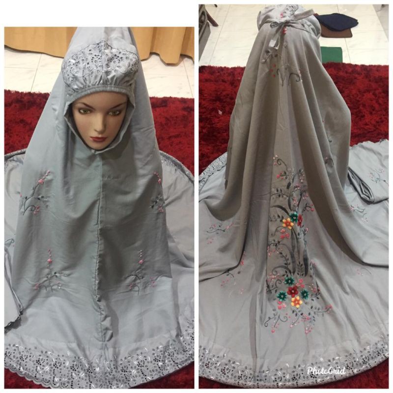 byrafiqa mukena khadijah sulam timbul